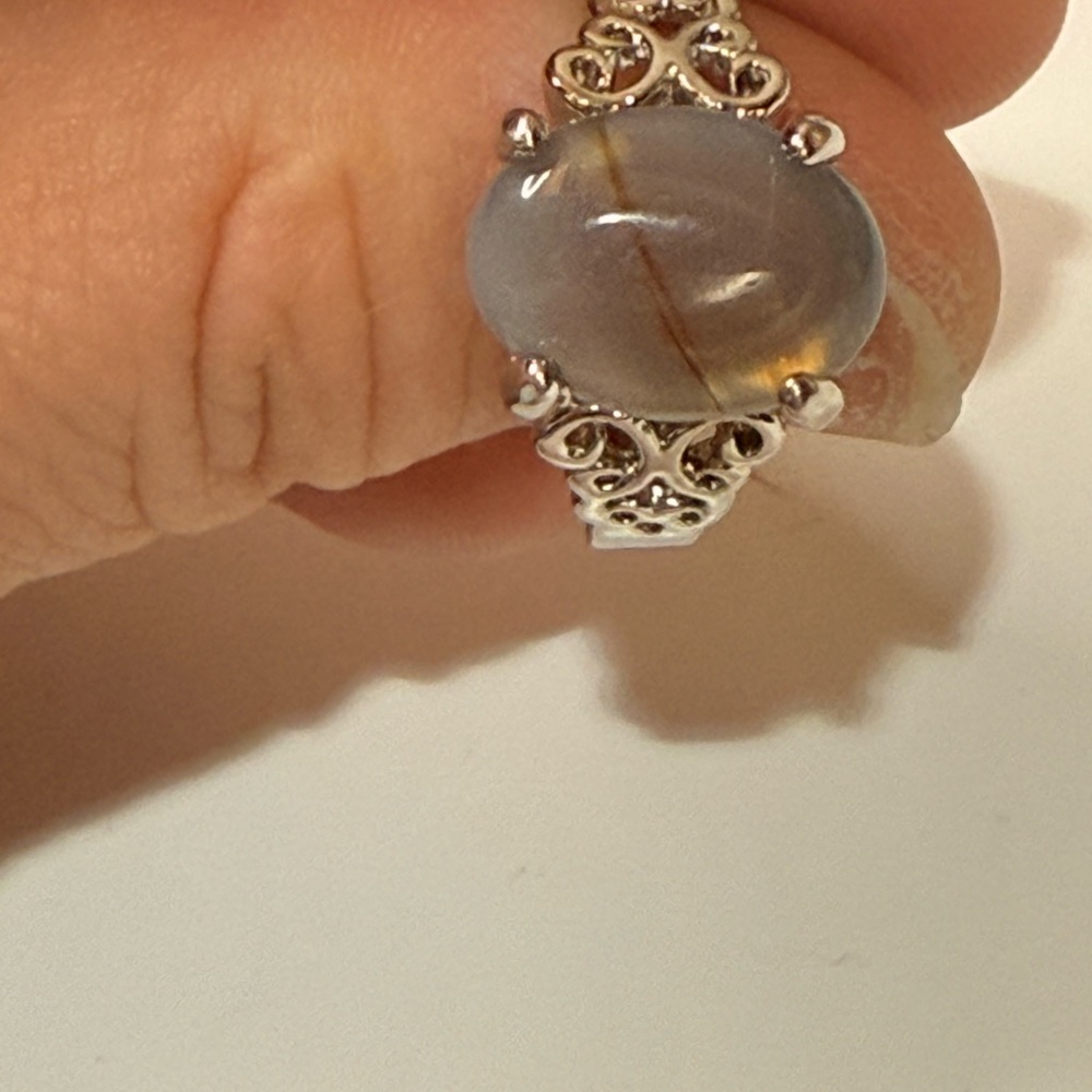 Ring:  Silver and Gray Women's Ring
